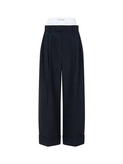 Trunk layered roll up wide pants black 271322 - ALEXANDER WANG - BALAAN 1