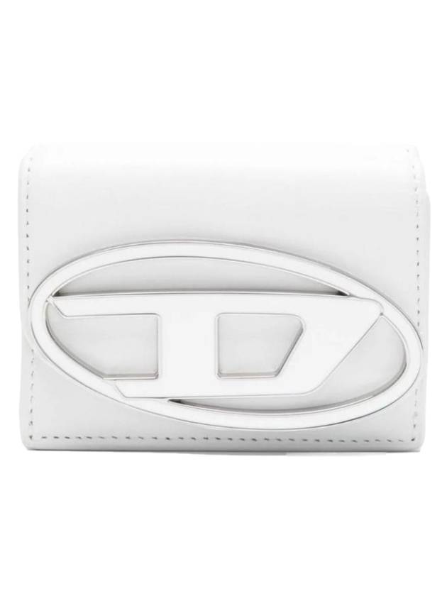 1DR Tri Fold Leather Wallet White - DIESEL - BALAAN 1