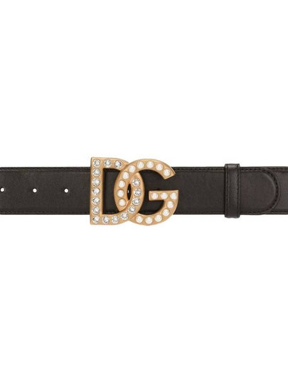 logo buckle leather belt black - DOLCE&GABBANA - BALAAN 2