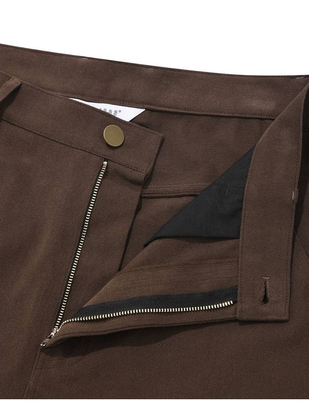 Unisex Cargo Wide Pants Brown - PHOS333 - BALAAN 4