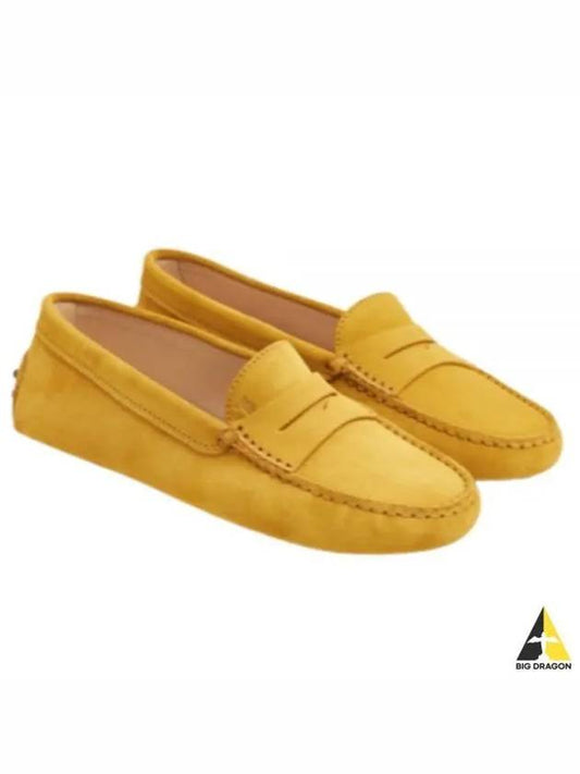 Gomino Suede Driving Shoes Yellow - TOD'S - BALAAN.