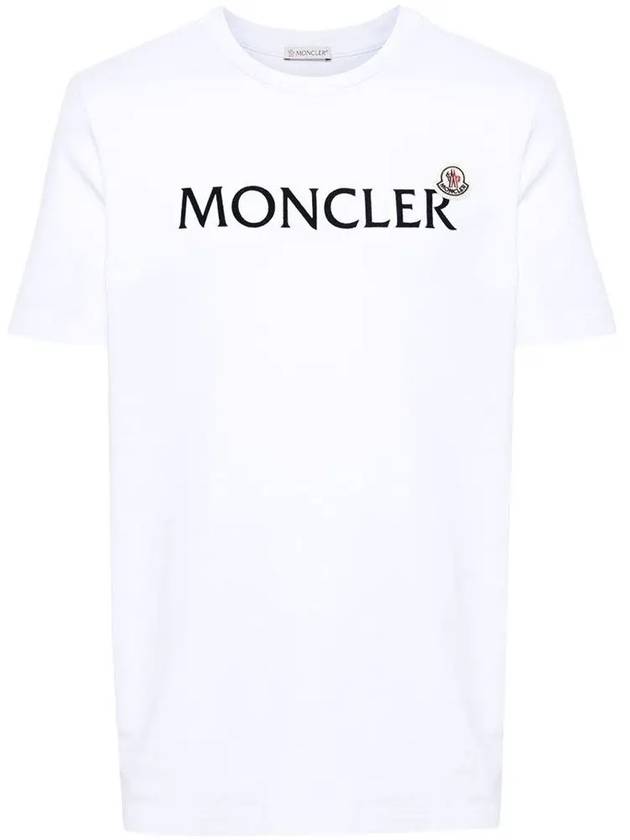 flock logo short sleeve t shirt 8C00024 8390T 001 - MONCLER - BALAAN 1