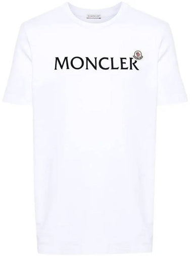 flock logo short sleeve t shirt 8C00024 8390T 001 - MONCLER - BALAAN 1