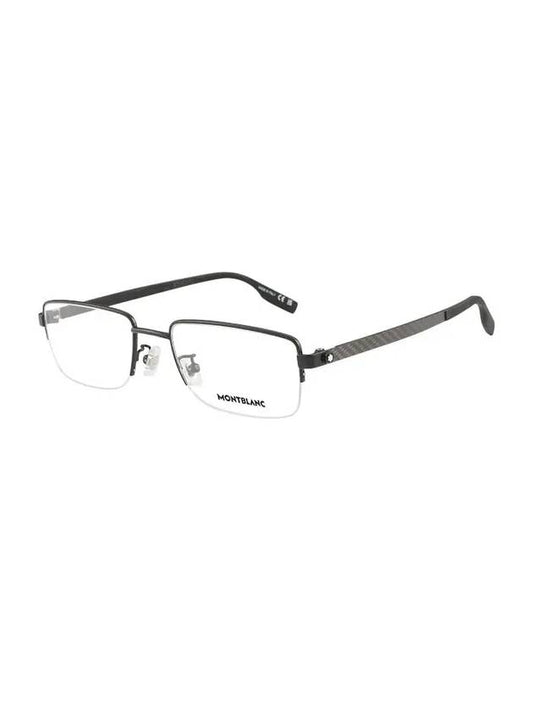 Glasses Frame MB0188O 001 Semi-Rimless Square Metal Men Women Glasses - MONTBLANC - BALAAN 2