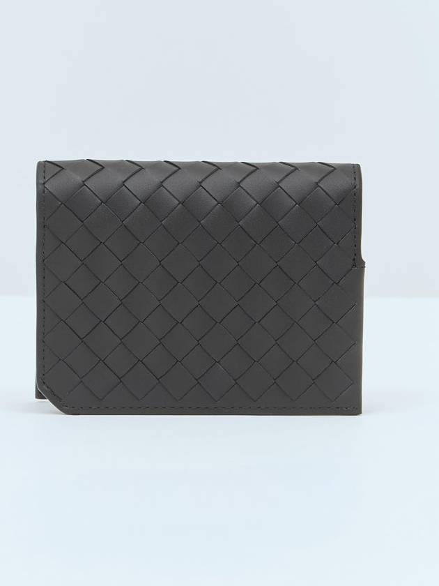 Intrecciato Piccolo Flap Half Wallet Black - BOTTEGA VENETA - BALAAN 1