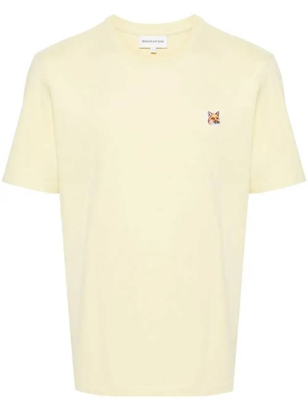 Fox Head Patch Classic Short Sleeve T-Shirt Yellow - MAISON KITSUNE - BALAAN 2