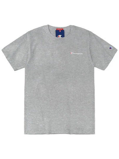 Classic graphic small logo crew neck short sleeve t shirt gray - CHAMPION - BALAAN 2