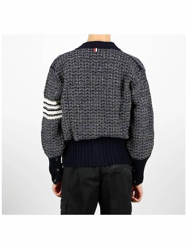 MKC510A Y1506 415 diagonal armband cardigan - THOM BROWNE - BALAAN 4