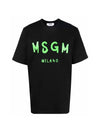 logo print short sleeve t-shirt black - MSGM - BALAAN 1
