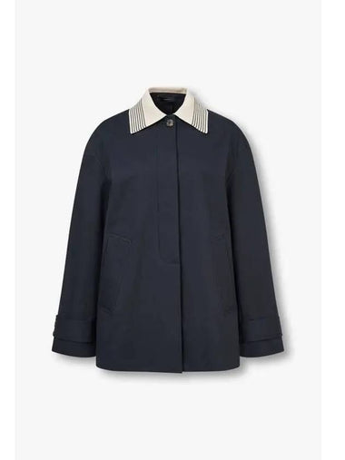 Women s Collared Back Button Jacket Dark Navy - PAUL SMITH - BALAAN 1