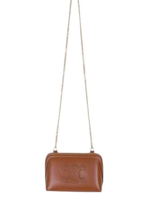 Coeur Triomphe Chain Clutch Bag Tan - CELINE - BALAAN 2