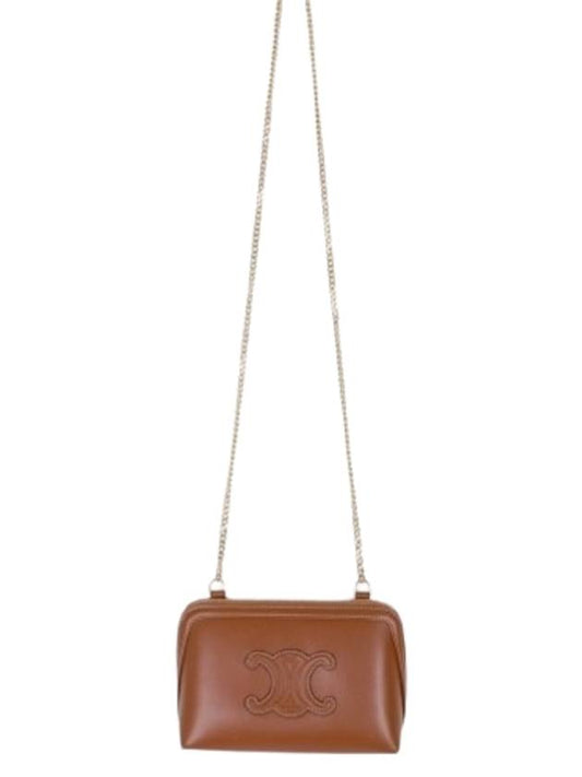 Coeur Triomphe Chain Clutch Bag Tan - CELINE - BALAAN 2