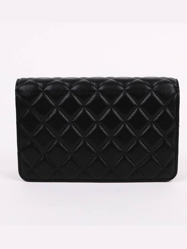 Black calfskin logo WOC cross bag - CHANEL - BALAAN 3