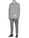 Three Stripes Armband Nylon Long Sleeve Shirt Grey - THOM BROWNE - BALAAN 4