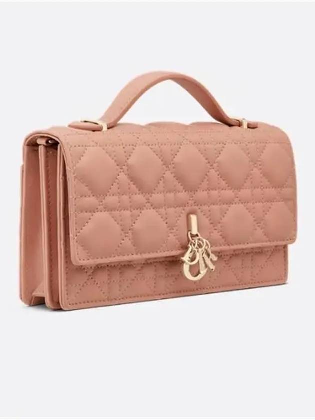 Miss Cannage Lambskin Mini Bag Bag Rose Des Vents - DIOR - BALAAN 3