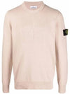 Comfort Wool Cotton Knit Top Antique Rose - STONE ISLAND - BALAAN 2