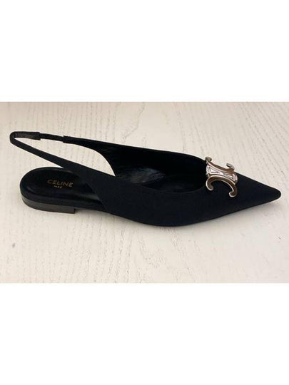 Alma Triomphe Flat Slingback Black - CELINE - BALAAN 2