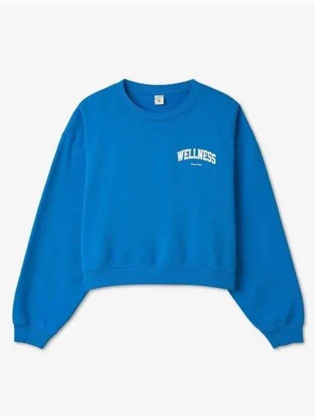 Wellness Ivy Sporty Cropped Sweatshirt Blue - SPORTY & RICH - BALAAN 2