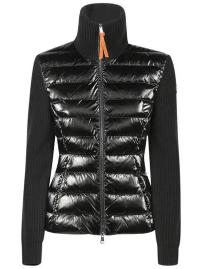 Padded wool zip up cardigan black - MONCLER - BALAAN 2