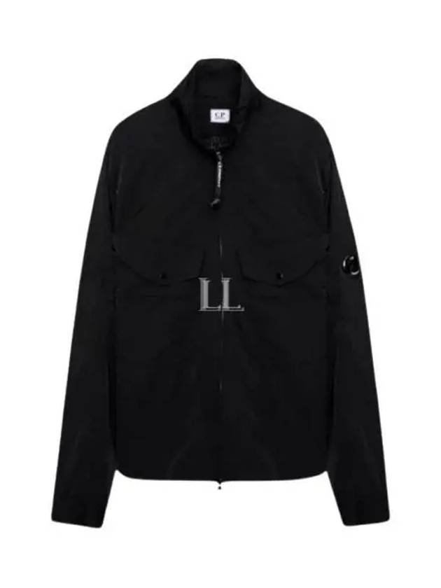 Chrome R Lens Wappen Overshirt Zip-Up Jacket Black - CP COMPANY - BALAAN 2