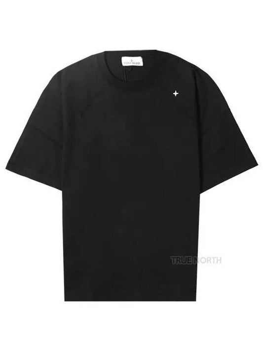 Stellina Cotton Short Sleeve T-Shirt Black - STONE ISLAND - BALAAN 2