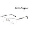 Eyewear Logo Rectangular Titanium Eyeglasses Silver - SALVATORE FERRAGAMO - BALAAN 2