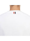 4-Bar Striped Cotton Long Sleeve T-Shirt White - THOM BROWNE - BALAAN 7