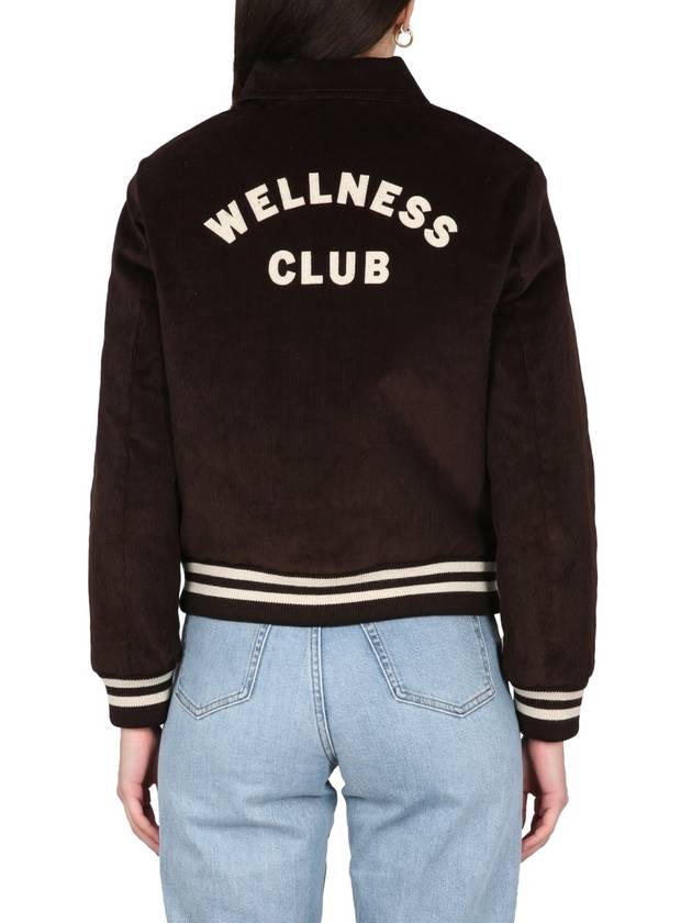 Wellness Corduroy Bomber Jacket Chocolate Cream - SPORTY & RICH - BALAAN 4