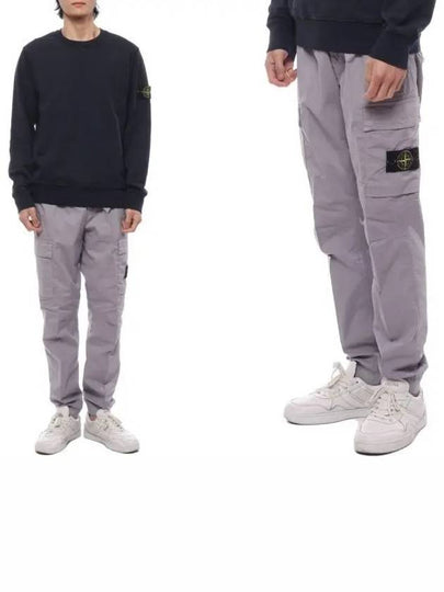 Stretch Cotton Tela Paracadute Cargo Straight Pants Dust - STONE ISLAND - BALAAN 2