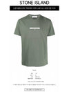 Men's Micro Graphic Circle Logo Print Short Sleeve T-Shirt Sage Green - STONE ISLAND - BALAAN 3