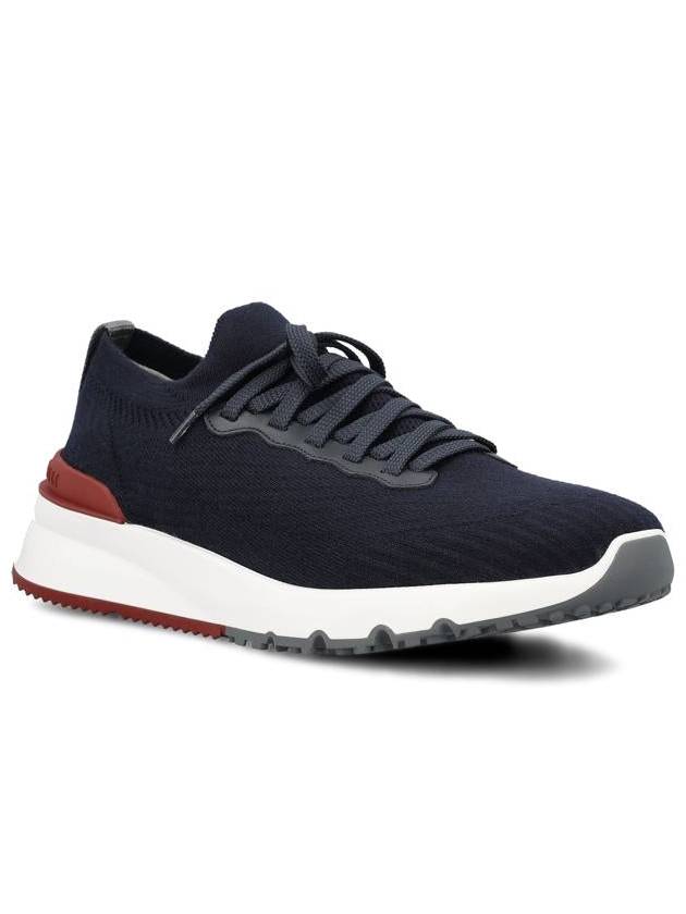 Knit Running Sneakers Navy - BRUNELLO CUCINELLI - BALAAN 3