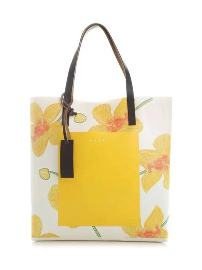 Orchid Print Tote Bag White - MARNI - BALAAN 2