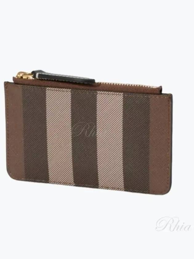 Check Motif Card Wallet Brown - BURBERRY - BALAAN 2