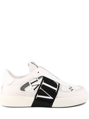 VLTN Leather Low-Top Sneakers White - VALENTINO - BALAAN 1