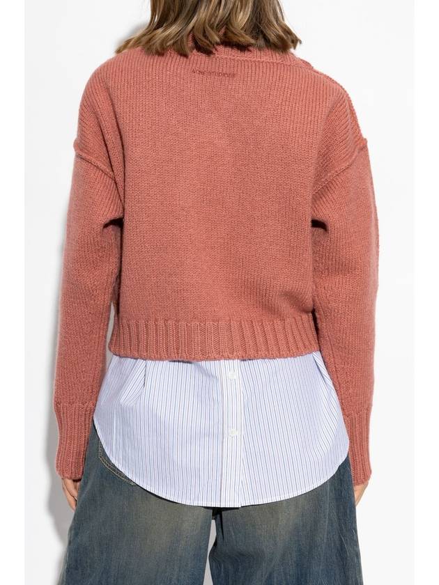 Acne Studios Wool Cardigan, Women's, Pink - ACNE STUDIOS - BALAAN 4