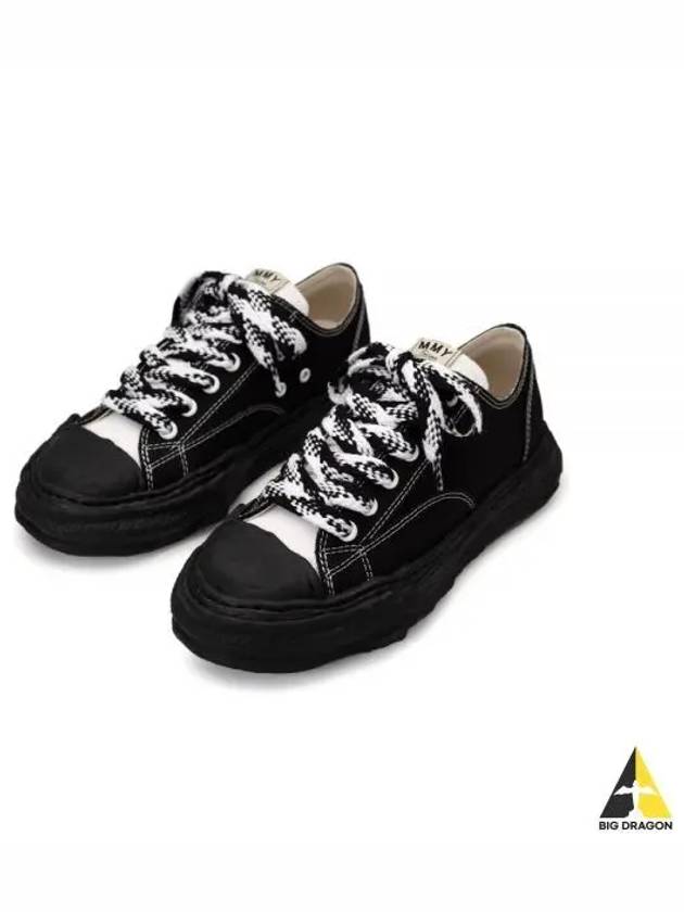 24 A12FW707 BLACK PETERSON23 OG sole canvas low top sneakers - MIHARA YASUHIRO - BALAAN 1