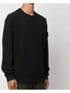 Wappen Patch Garment Dyed Sweatshirt Black - STONE ISLAND - BALAAN 6