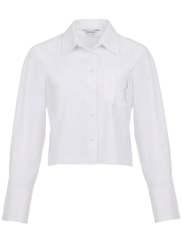 R Crop Shirt WHITE - ILROZE - BALAAN 1