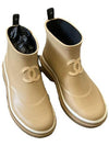 CC logo short rain boots beige G45076 - CHANEL - BALAAN 8