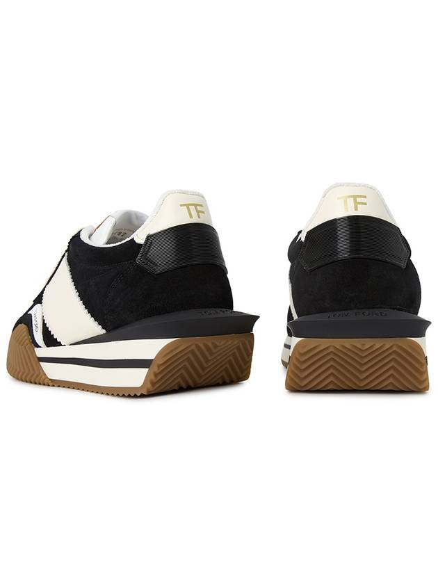 Suede James Sneakers Black Cream - TOM FORD - BALAAN 7