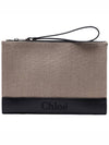 Sense Zipper Clutch Bag Beige Black - CHLOE - BALAAN 3