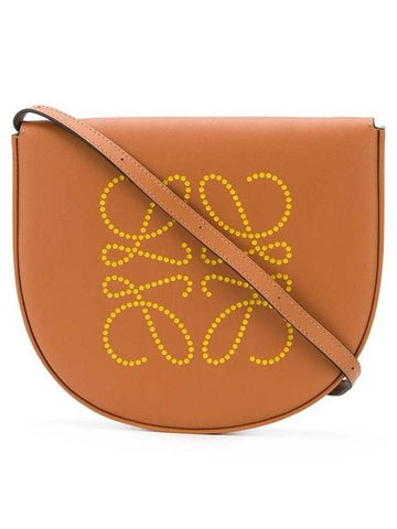 Logo Leather Cross Bag Brown - LOEWE - BALAAN.