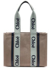 Woody Medium Tote Bag Green Blue - CHLOE - BALAAN 3