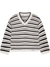 Striped open knit sweater K2239 - GANNI - BALAAN 1