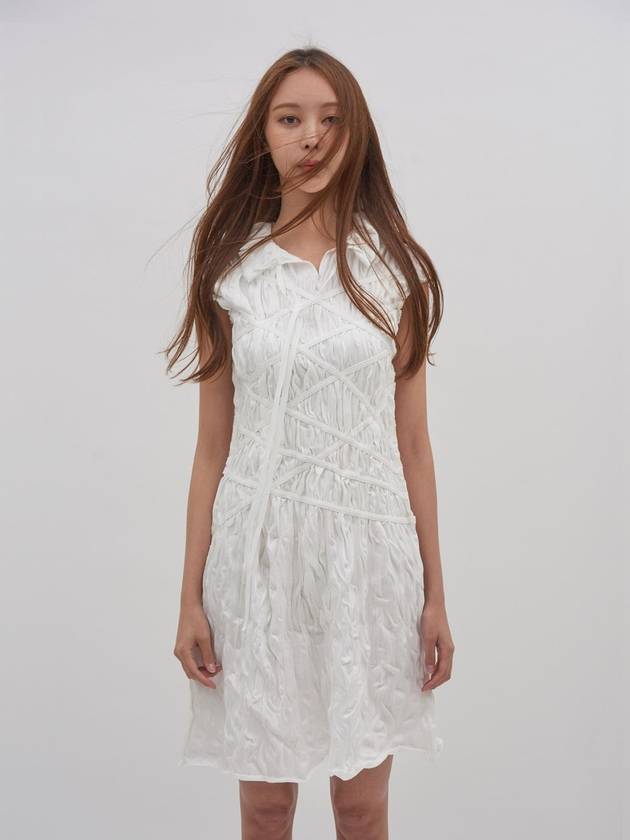 Tie Me Up Short Dress Ivory - ICONOGRAPHY - BALAAN 2