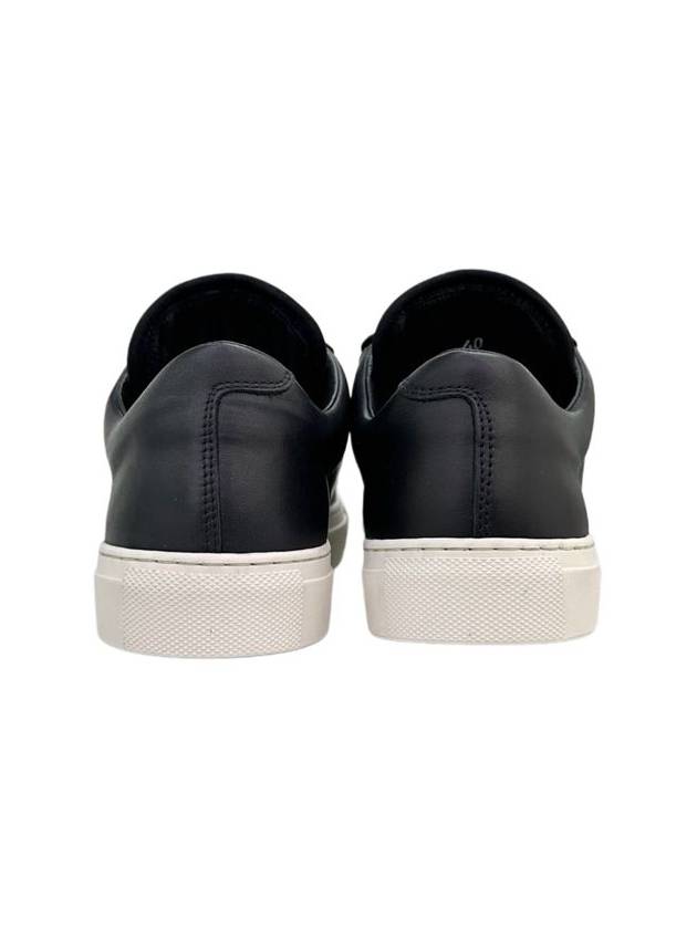 S0101 Logo Lace-Up Leather Low Top Sneakers Black - STONE ISLAND - BALAAN 5