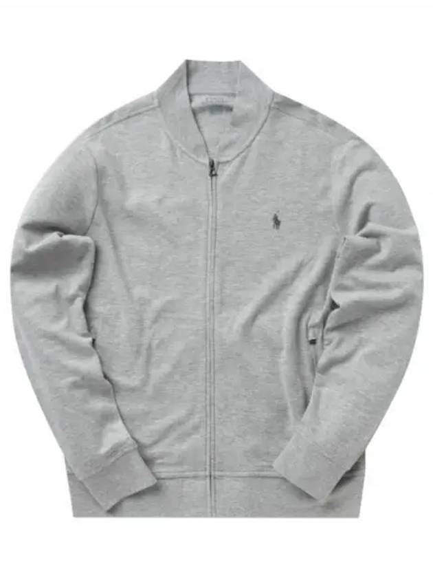 Men's Embroidered Pony Logo Zip-up Jacket Grey - POLO RALPH LAUREN - BALAAN 2