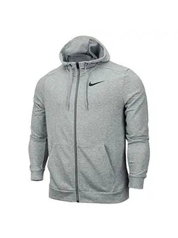 Dri Fit Full Zip Training Zip Up Hoodie Grey - NIKE - BALAAN 1