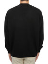 Lambswool GRS Buttoned Cardigan Black - CP COMPANY - BALAAN 4