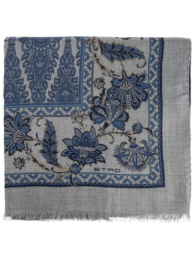 Etro Scarf With Print, Men's, Blue - ETRO - BALAAN 1